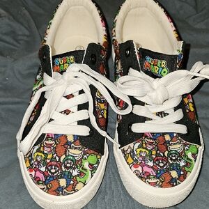 Super Mario Kids Sneakers - Colorful Cartoon Design